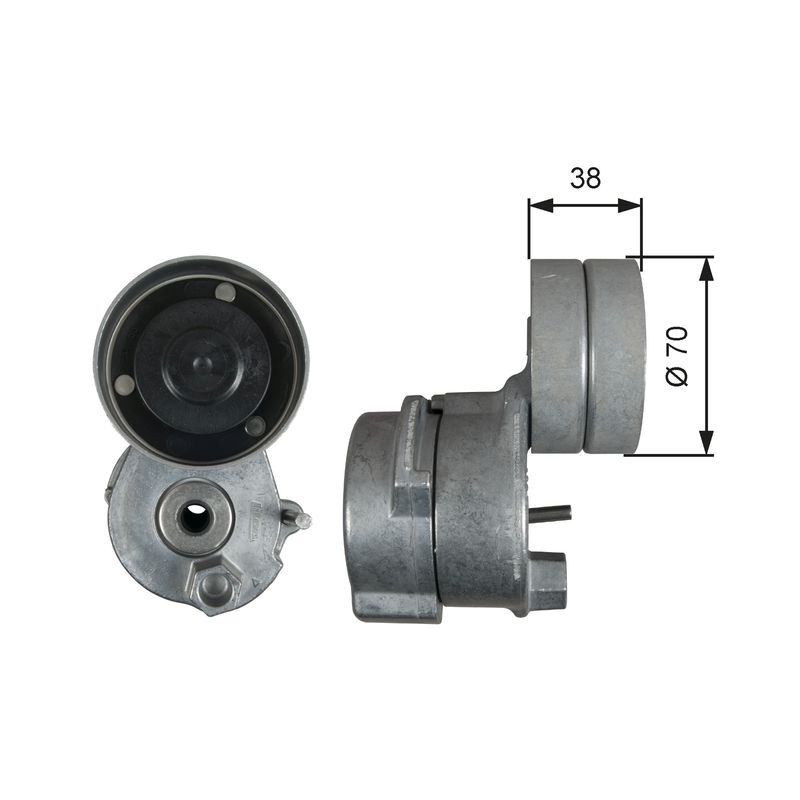 GATES T38680 Belt Tensioner, V-ribbed belt