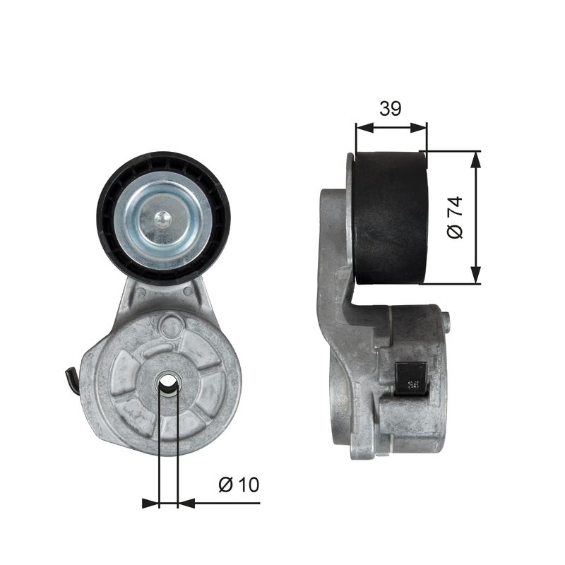 GATES T38706 Belt Tensioner, V-ribbed belt