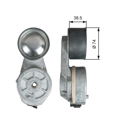 Belt Tensioner, V-ribbed belt GATES T38713
