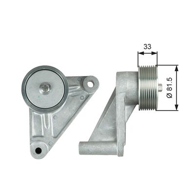 Belt Tensioner, V-ribbed belt GATES T38716