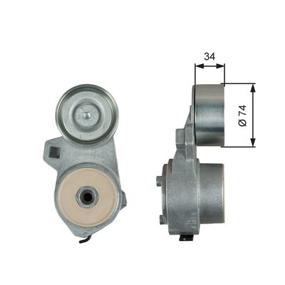 Belt Tensioner, V-ribbed belt GATES T38717