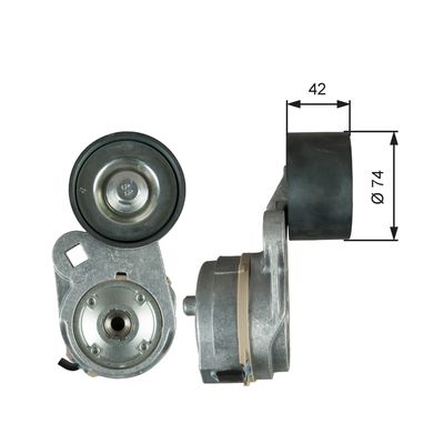 Belt Tensioner, V-ribbed belt GATES T38718