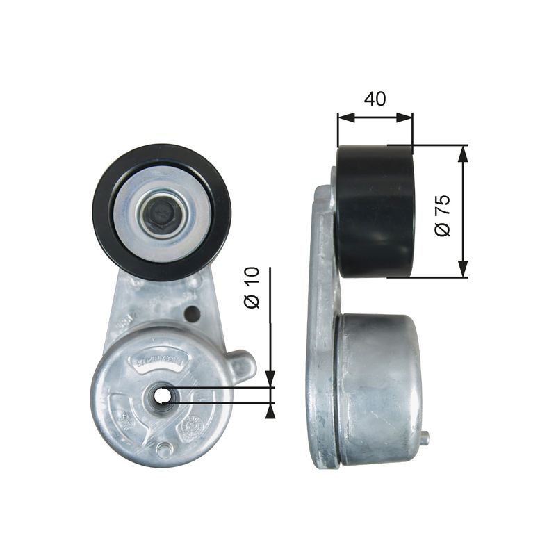 GATES T38720 Belt Tensioner, V-ribbed belt