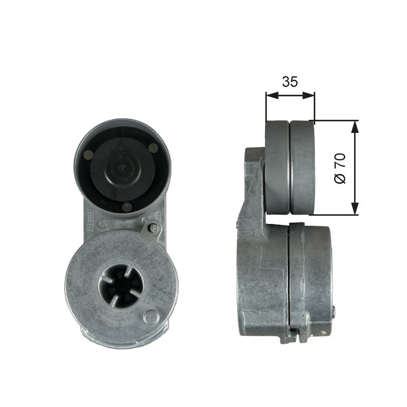 GATES T38723 Belt Tensioner, V-ribbed belt