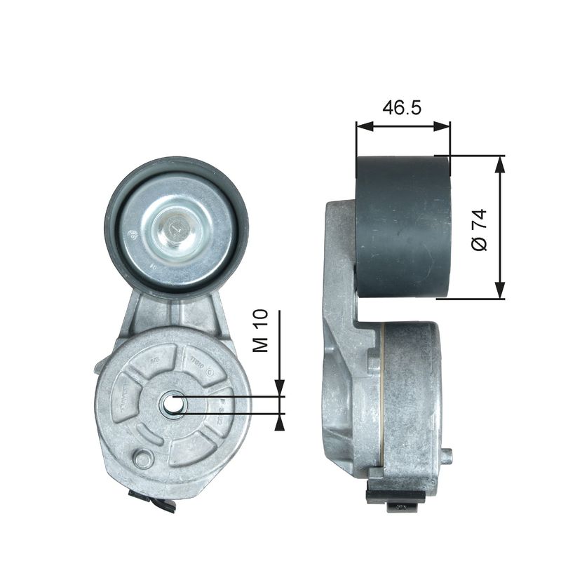 GATES T38729 Belt Tensioner, V-ribbed belt