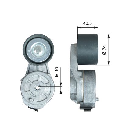 Belt Tensioner, V-ribbed belt GATES T38729