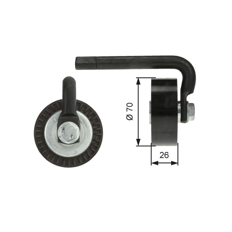 GATES T39012 Belt Tensioner, V-ribbed belt