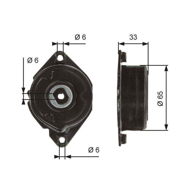 GATES T39013 Belt Tensioner, V-ribbed belt