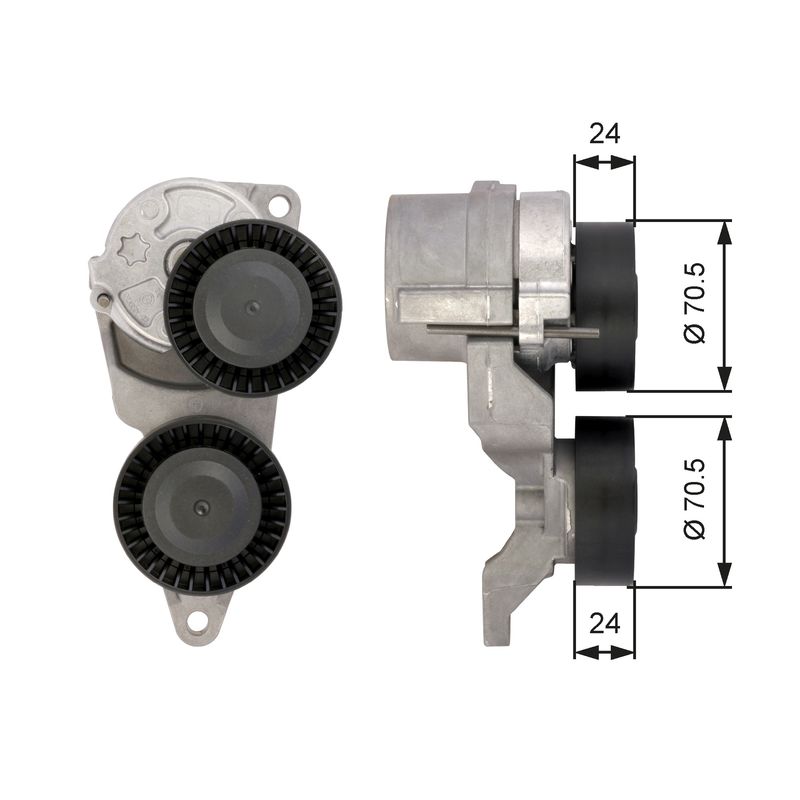 GATES T39026 Belt Tensioner, V-ribbed belt