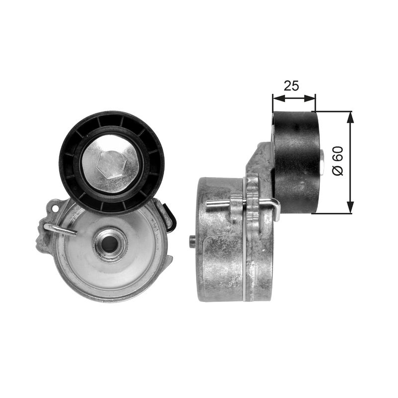 GATES T39033 Belt Tensioner, V-ribbed belt