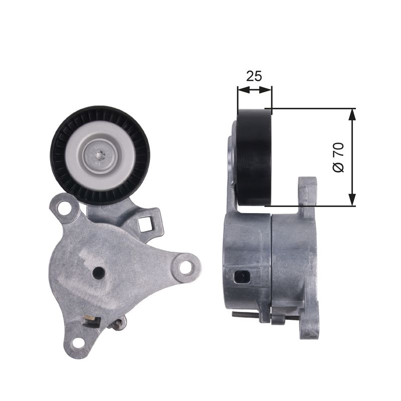 GATES T39041 Belt Tensioner, V-ribbed belt