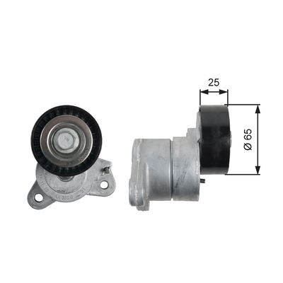 Belt Tensioner, V-ribbed belt GATES T39053