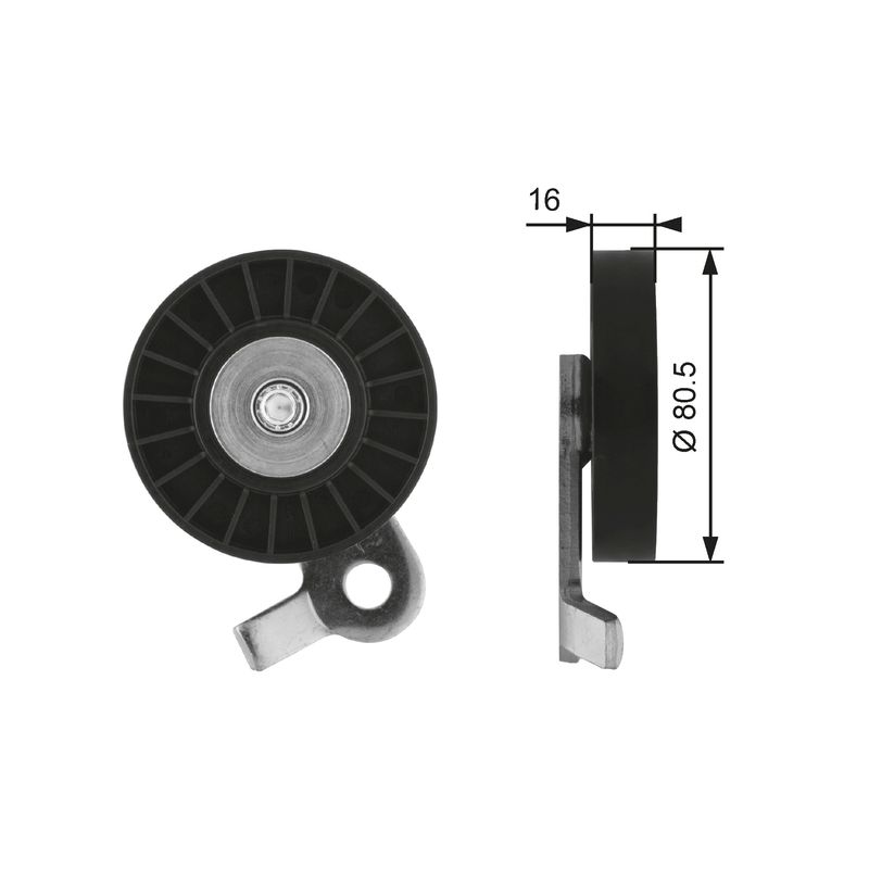 GATES T39060 Tensioner Pulley, V-ribbed belt