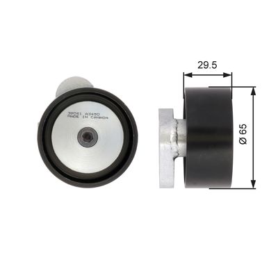 Tensioner Pulley, V-ribbed belt GATES T39061