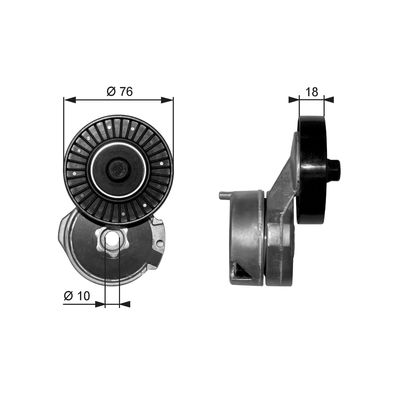Belt Tensioner, V-ribbed belt GATES T39063