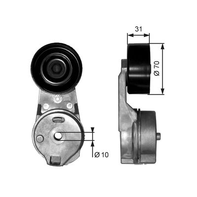 Belt Tensioner, V-ribbed belt GATES T39065