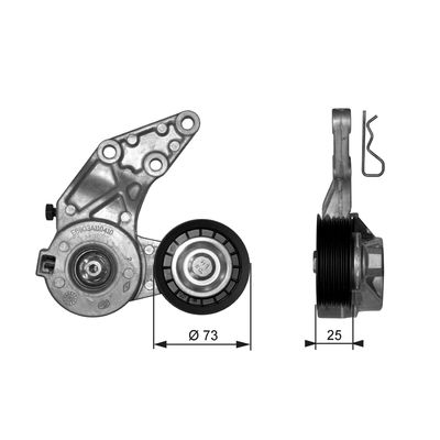 Belt Tensioner, V-ribbed belt GATES T39067