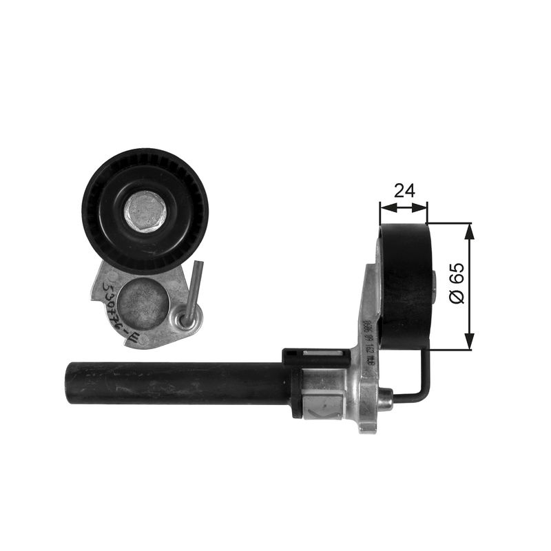 GATES T39087 Belt Tensioner, V-ribbed belt