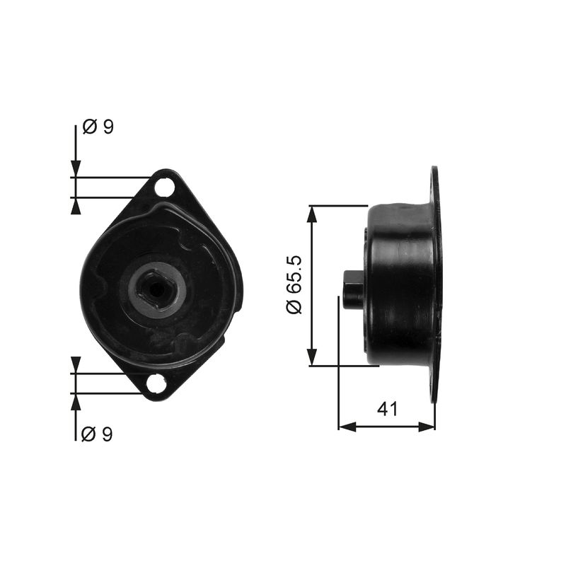 GATES T39091 Belt Tensioner, V-ribbed belt