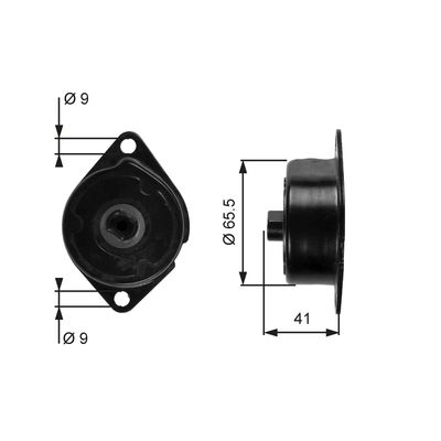 Belt Tensioner, V-ribbed belt GATES T39091