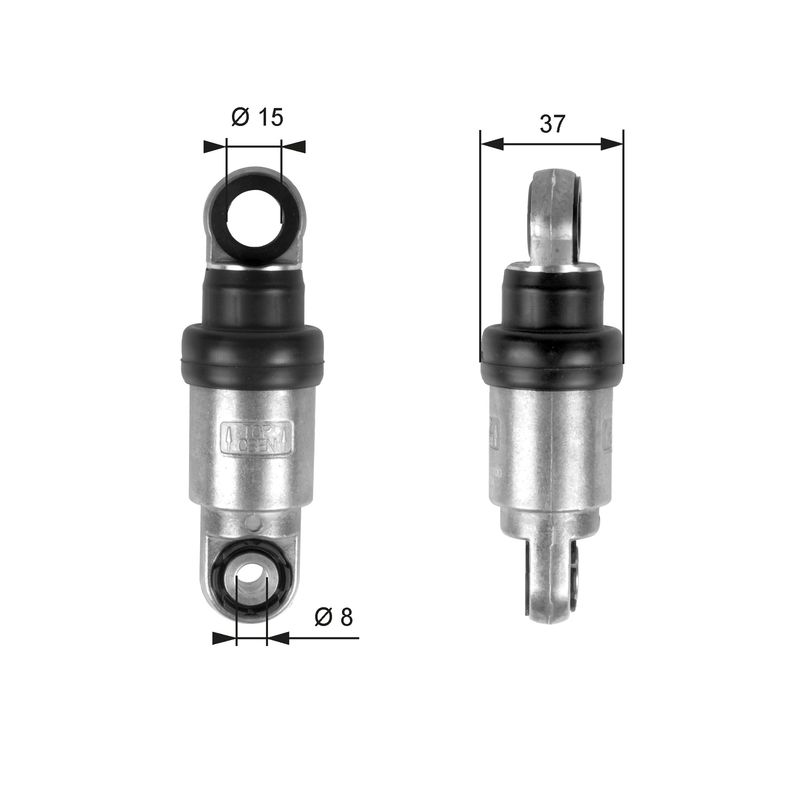 GATES T39097 Vibration Damper, V-ribbed belt