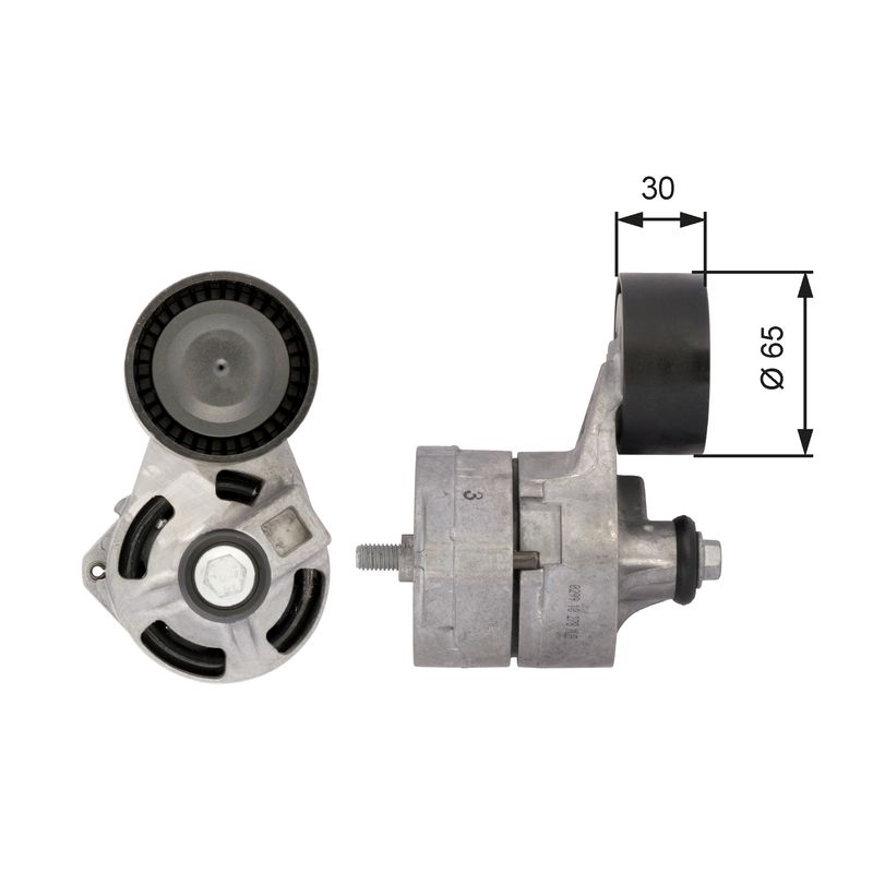 GATES T39108 Belt Tensioner, V-ribbed belt