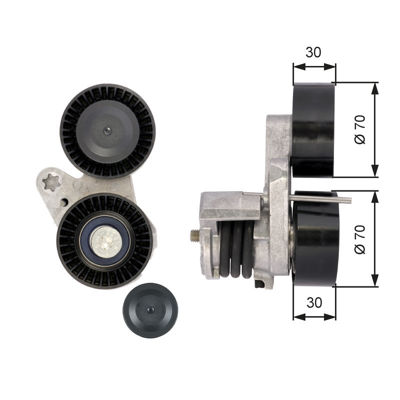 GATES T39114 Belt Tensioner, V-ribbed belt