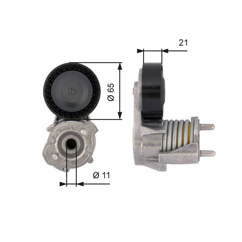GATES T39118 Belt Tensioner, V-ribbed belt