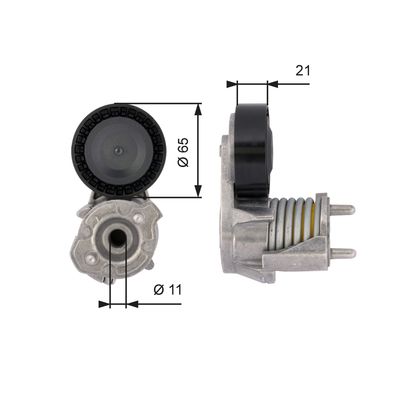 Belt Tensioner, V-ribbed belt GATES T39118