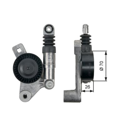 Belt Tensioner, V-ribbed belt GATES T39132