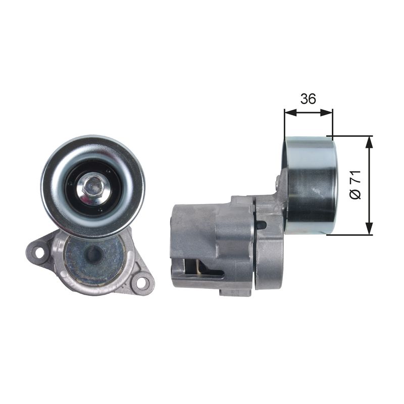GATES T39133 Belt Tensioner, V-ribbed belt