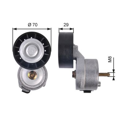 Belt Tensioner, V-ribbed belt GATES T39139