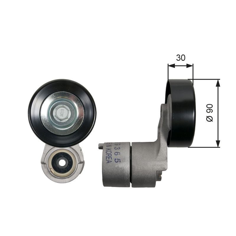 GATES T39150 Belt Tensioner, V-ribbed belt