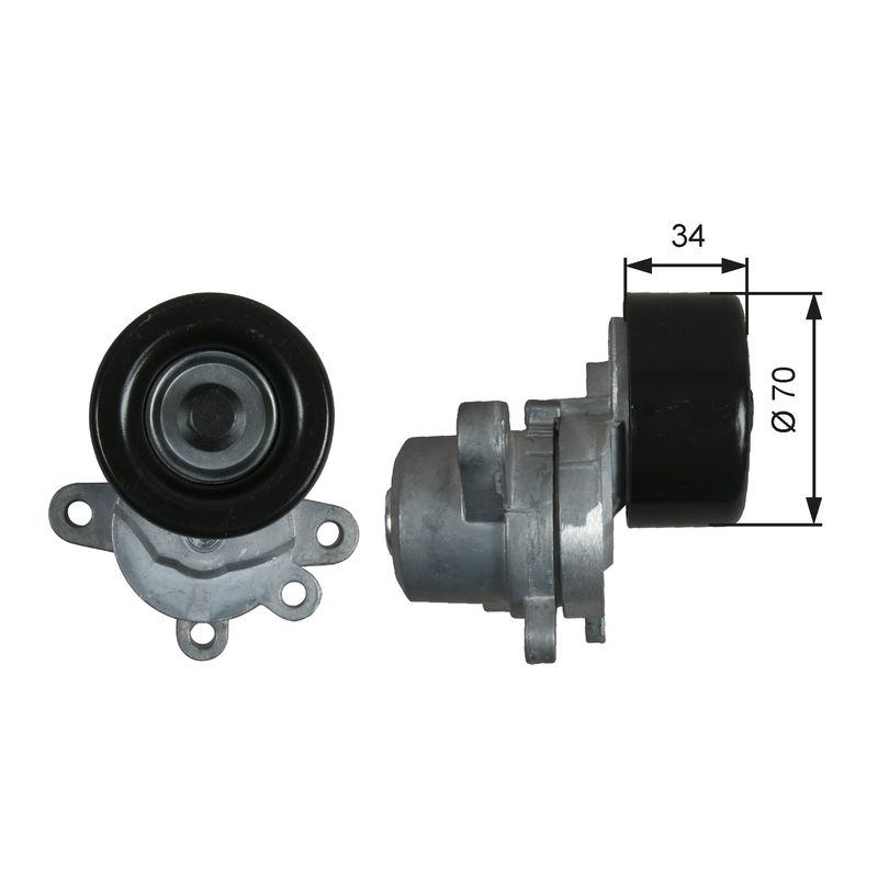 GATES T39155 Belt Tensioner, V-ribbed belt