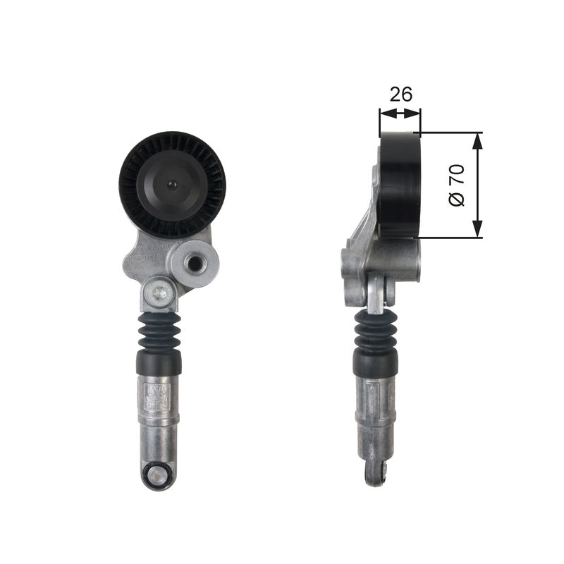 GATES T39158 Belt Tensioner, V-ribbed belt