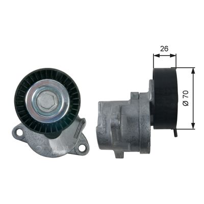 Belt Tensioner, V-ribbed belt GATES T39164