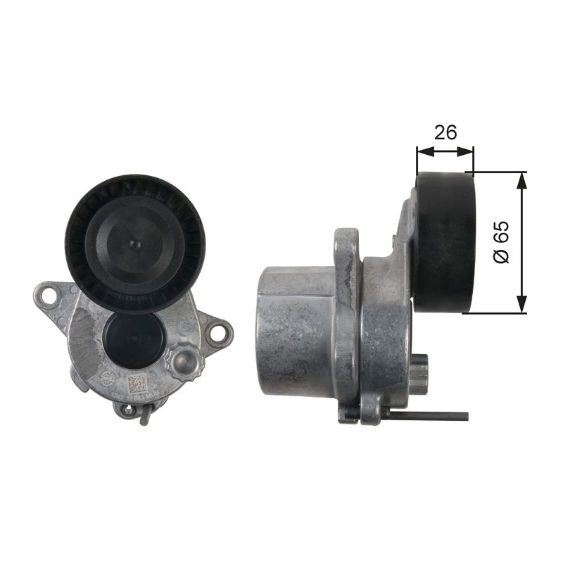 GATES T39165 Belt Tensioner, V-ribbed belt