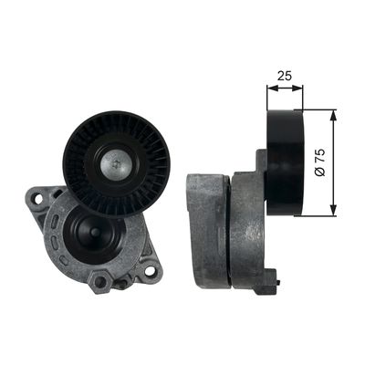Belt Tensioner, V-ribbed belt GATES T39169