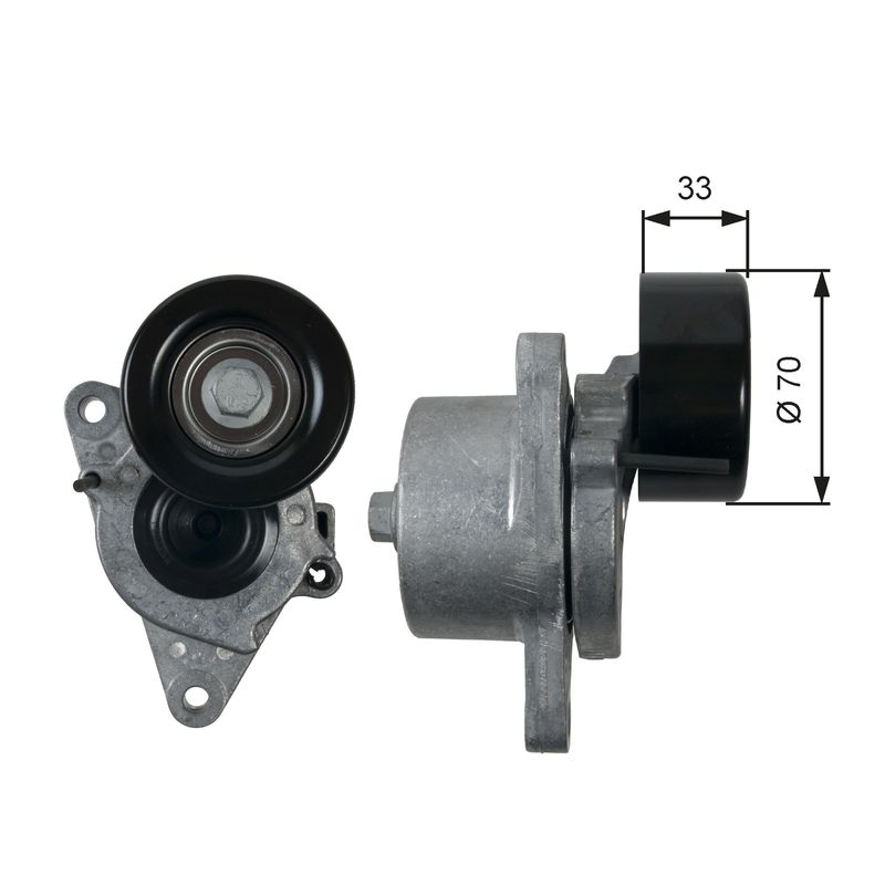 GATES T39170 Belt Tensioner, V-ribbed belt