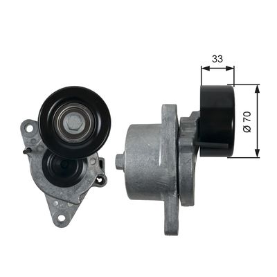 Belt Tensioner, V-ribbed belt GATES T39170