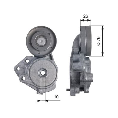 Belt Tensioner, V-ribbed belt GATES T39173