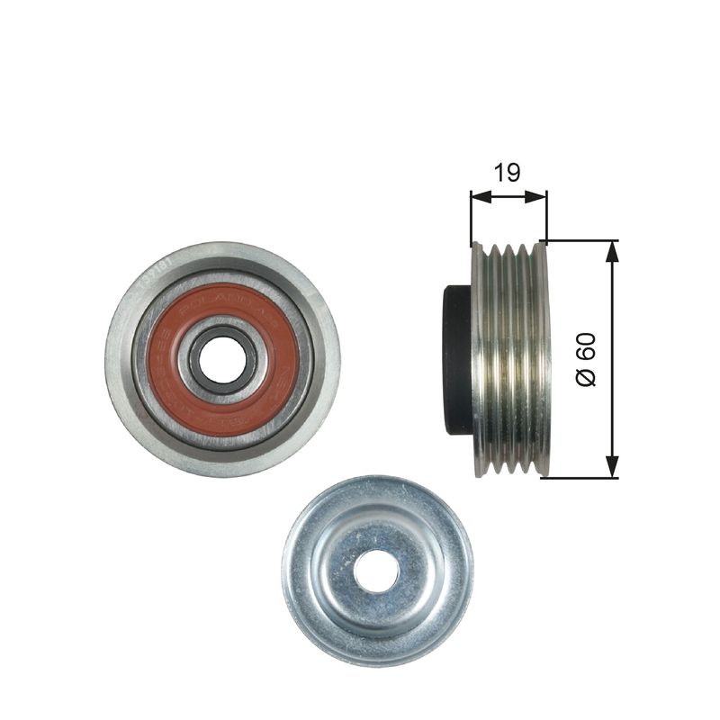 GATES T39181 Tensioner Pulley, V-ribbed belt