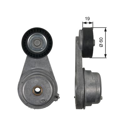 Belt Tensioner, V-ribbed belt GATES T39190