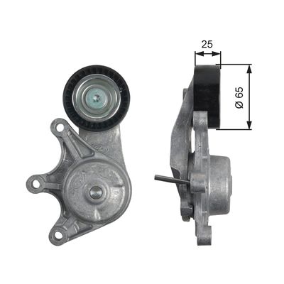 Belt Tensioner, V-ribbed belt GATES T39191