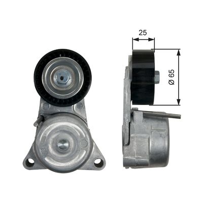 Belt Tensioner, V-ribbed belt GATES T39194
