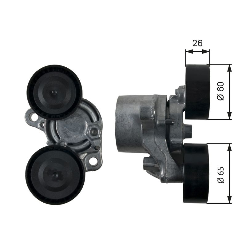 GATES T39199 Belt Tensioner, V-ribbed belt