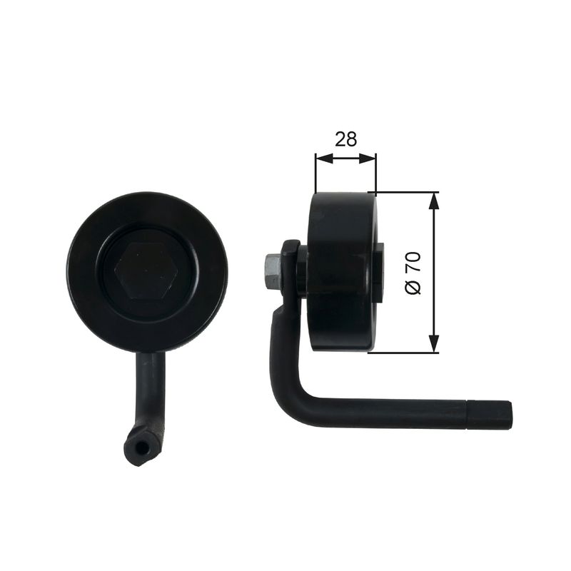 GATES T39201 Belt Tensioner, V-ribbed belt