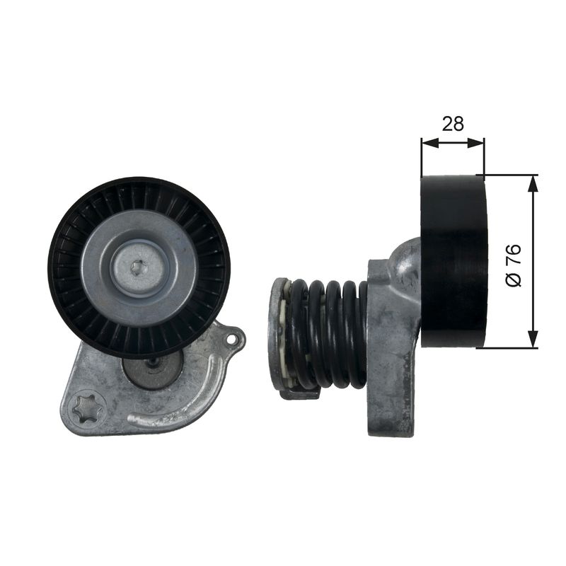 GATES T39207 Belt Tensioner, V-ribbed belt