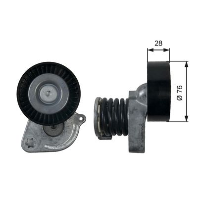 Belt Tensioner, V-ribbed belt GATES T39207
