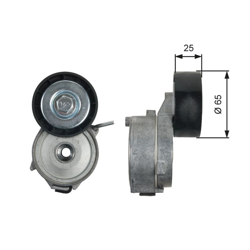 GATES T39211 Belt Tensioner, V-ribbed belt